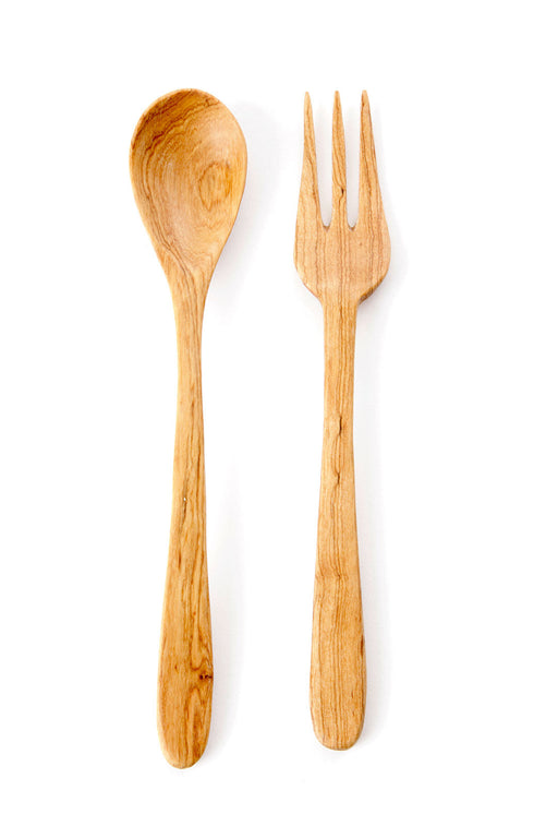 Wild Olive Wood Fork & Spoon Set - Culture Kraze Marketplace.com