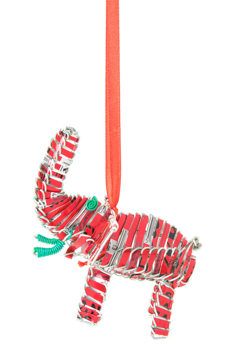 Red Recycled Aluminum Can Elephant Ornament - Culture Kraze Marketplace.com