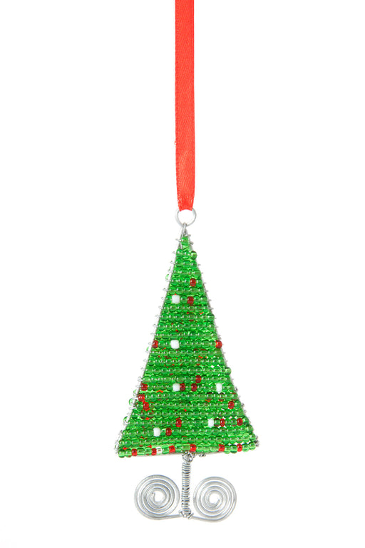 Green Glass Bead Christmas Tree Ornament - Culture Kraze Marketplace.com