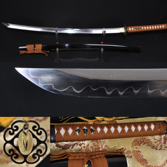 Japanese Samurai Sword Unokubi-Zukuri Full Tang Clay tempered Full Tang Blade - Culture Kraze Marketplace.com