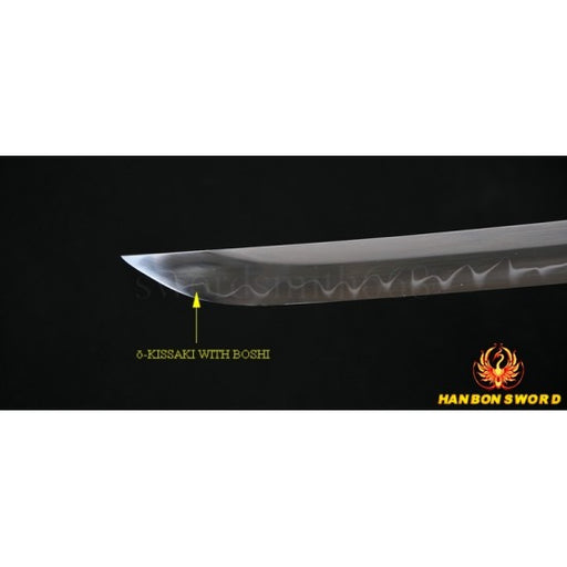 Japanese Samurai Sword Wakizashi Unokubi-Zukuri Full Tang Clay tempered Blade - Culture Kraze Marketplace.com