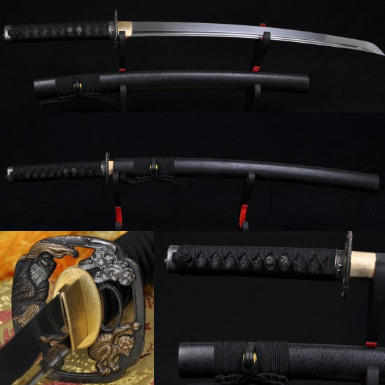 Fully Hand Forged Damascus Steel Oil Quenched Full Tang Blade Japanese Samurai Sword Wakizashi - Culture Kraze Marketplace.com