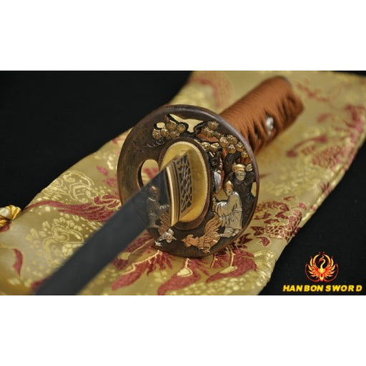 Fully Hand Forged Damascus Steel Clay Tempered Blade Japanese Samurai Sword Wakizashi - Culture Kraze Marketplace.com