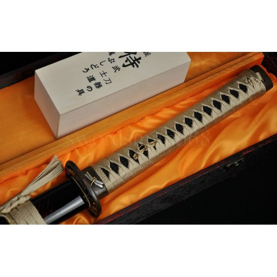 Top Quality Japanese KATANA Sword Kobuse Full Tang Blade Dragonfly Koshirae