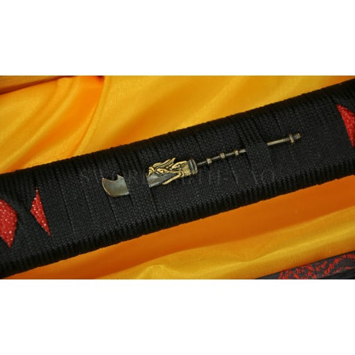 TRADITIONAL HAND FORGED JAPANESE SAMURAI SWORD SAKABATO (REVERSE-EDGED SWORD) CLAY TEMPERED BLADE - Culture Kraze Marketplace.com