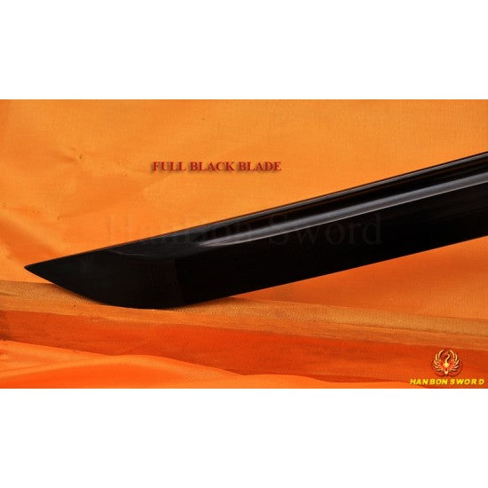 BLACK FULL TANG BLADE DRAGON KOSHIRAE KATANA HAND MADE Oil Quenched JAPANESE SAMURAI SWORD for sale - Culture Kraze Marketplace.com