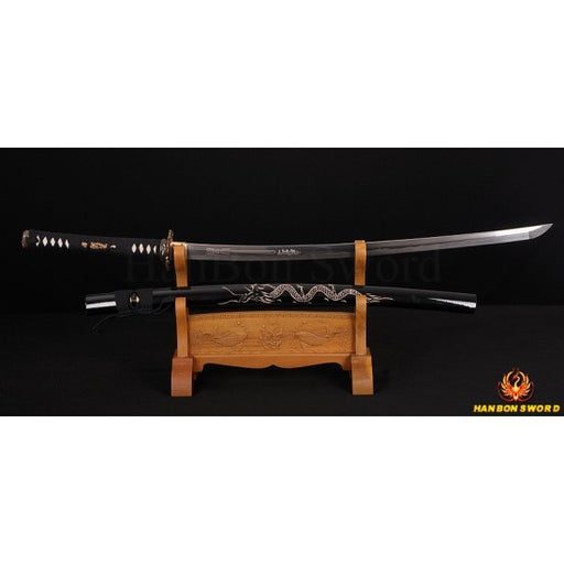 Fully Hand Forged Damascus Steel Clay Tempered Blade Dragon Koshirae KATANA Japanese Samurai Sword - Culture Kraze Marketplace.com