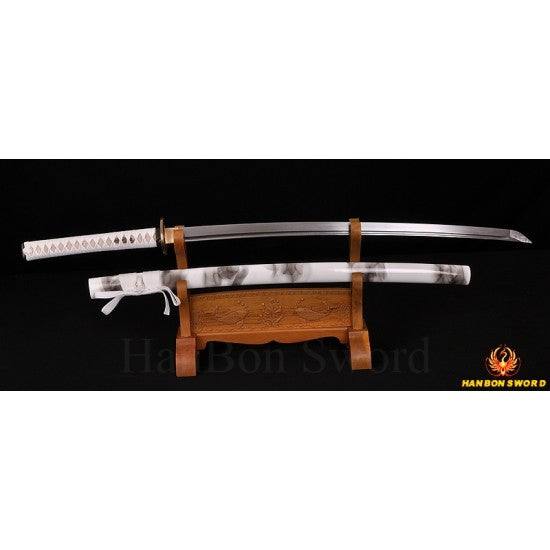 Damascus Folded Steel Full Tang Blade Japanese KATANA Samurai Sword
