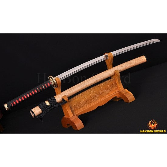 Hand Forged KATANA Folded Steel Clay Tempered Blade Dragon Musashi Koshirae Japanese Samurai Sword - Culture Kraze Marketplace.com