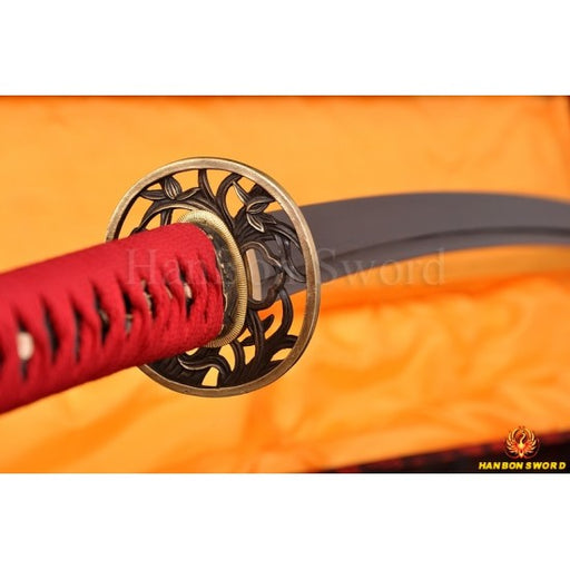 Japanese KATANA Samurai Sword 8196 layers Red Damascus Steel Blade - Culture Kraze Marketplace.com