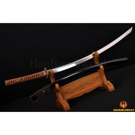 Japanese Samurai Sword KATANA 1.26" sori clay tempered blade Dragonfly theme fittings - Culture Kraze Marketplace.com