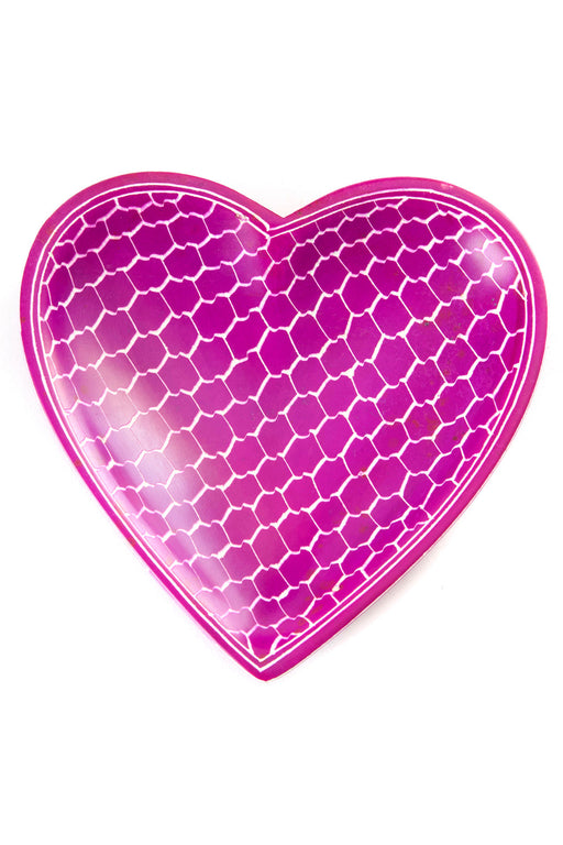 Pink Giraffe Print Heart-Shaped Soapstone Dish - Culture Kraze Marketplace.com