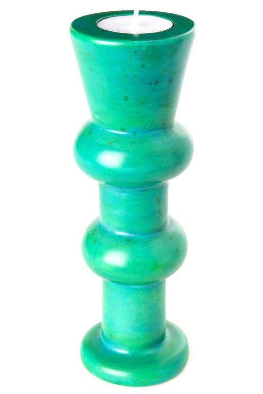 Teal Circlet Soapstone Candle Holder - Culture Kraze Marketplace.com