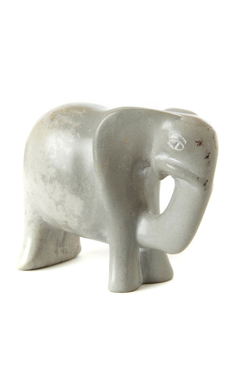 Dove Gray Soapstone Traveling Elephant - Culture Kraze Marketplace.com