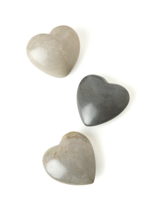 One Dozen Dove Gray Soapstone Heart Keepsakes - Culture Kraze Marketplace.com