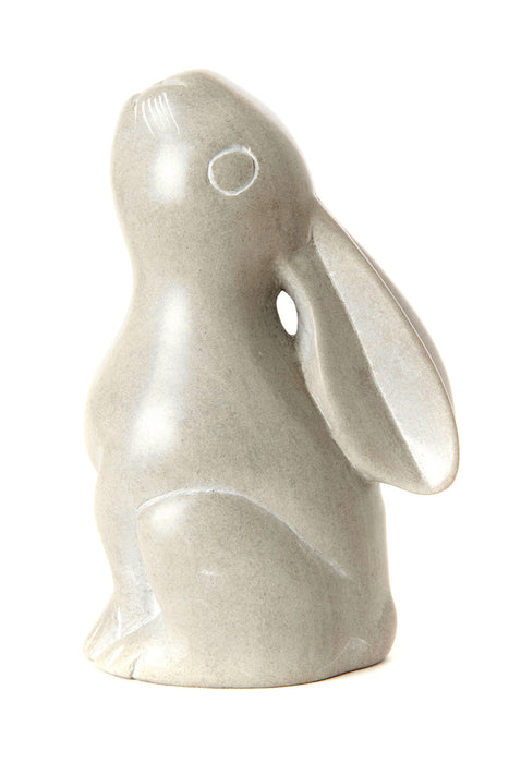 Dove Gray Soapstone Singing Rabbit - Culture Kraze Marketplace.com