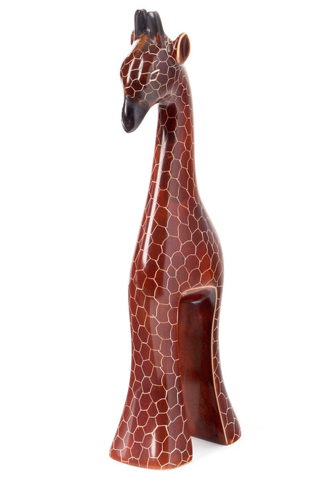 Kenyan Soapstone Stately Giraffe Sculptures - Culture Kraze Marketplace.com