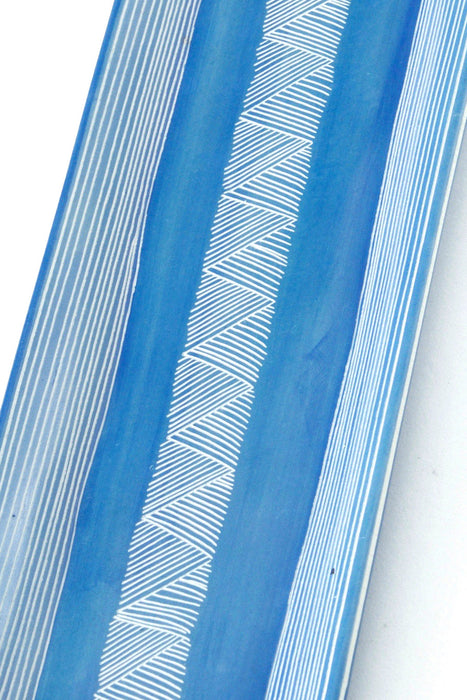 Blue Fine Line Long Soapstone Desktop Tray - Culture Kraze Marketplace.com