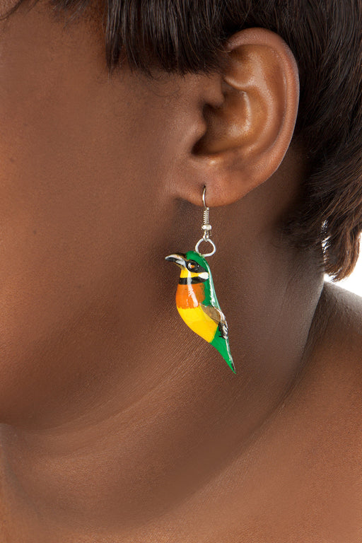 Assorted Kenyan Wooden Bird Earrings - Culture Kraze Marketplace.com