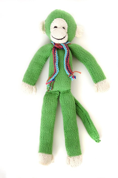 Kenana Knitters Green Cotton Monkey - Culture Kraze Marketplace.com