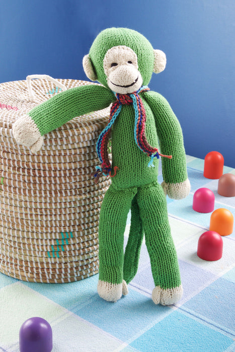 Kenana Knitters Green Cotton Monkey - Culture Kraze Marketplace.com