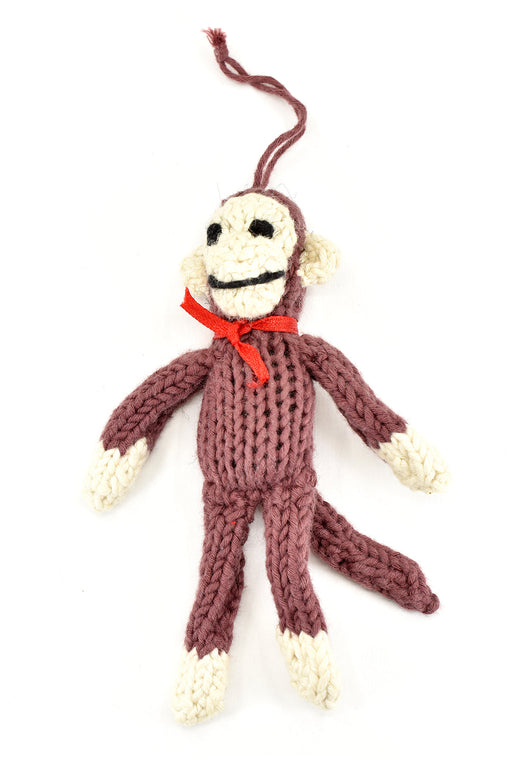 Kenana Knitters Hand-Knit Sock Monkey Ornament - Culture Kraze Marketplace.com