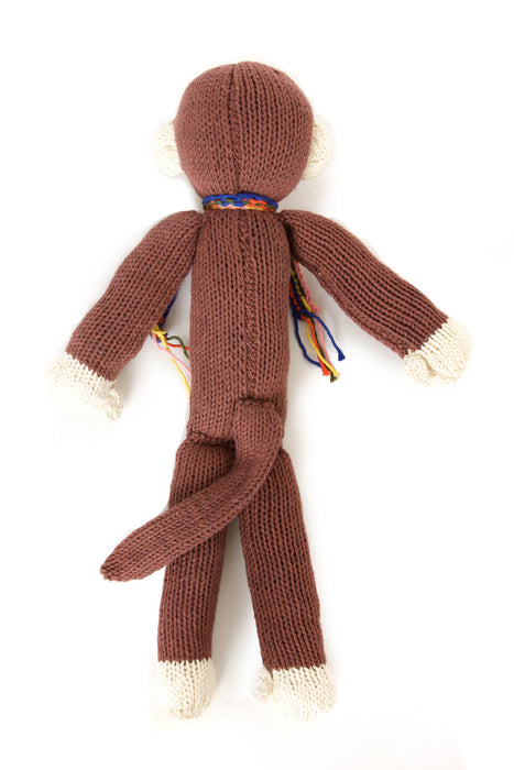 Kenana Knitters Brown Cotton Monkey - Culture Kraze Marketplace.com