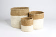 Set of Three Dual Tone Sisal Baskets - Culture Kraze Marketplace.com