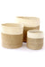 Set of Three Beige and Cream Sisal Nesting Baskets - Culture Kraze Marketplace.com