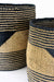 Set of Two Large Black and Gold Sisal Bins - Culture Kraze Marketplace.com