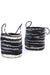 Set of Two Large Black & Natural Sisal Rope Escarpment Baskets - Culture Kraze Marketplace.com