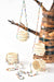 Set of Four Beaded Natural Sisal Mini Basket Ornaments - Culture Kraze Marketplace.com