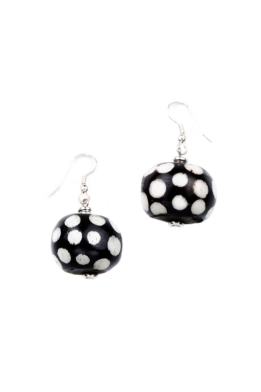 Polka Dot Ball Bone Earrings - Culture Kraze Marketplace.com