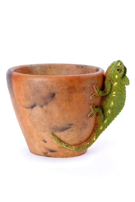 Kenyan Chameleon Ceramic Toothbrush Holder - Culture Kraze Marketplace.com