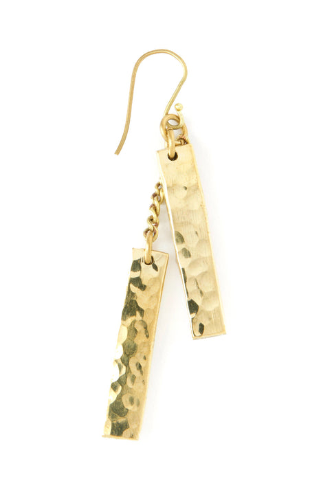 Kenyan Hammered Brass Equilibrium Earrings - Culture Kraze Marketplace.com