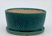 Crackle Blue Ceramic Bonsai Pot - Oval With Humidity / Drip Tray 10.5" x 8.25" x 4.75" - Culture Kraze Marketplace.com