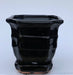 Black Ceramic Bonsai Pot - Square  With Attached Humidity / Drip Tray 5.5" x 5.5" x 5.5" - Culture Kraze Marketplace.com