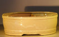 Beige Ceramic Bonsai Pot Land/Water Divider   10" x 8" x 3.75" - Culture Kraze Marketplace.com
