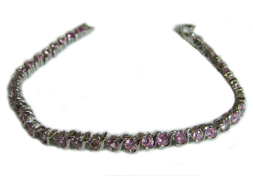 Sterling Bracelet w/ Pink Crystals - Culture Kraze Marketplace.com
