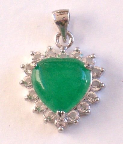 Jade Heart Crystal Pendant - Culture Kraze Marketplace.com