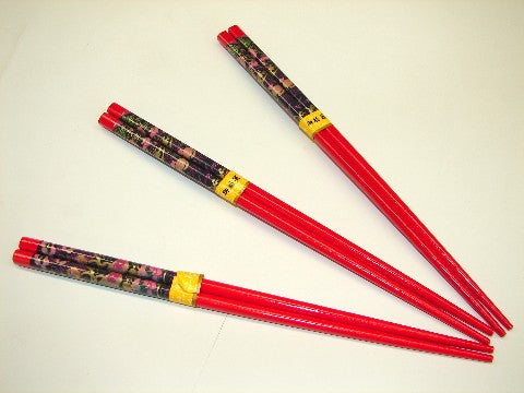 3 Pairs of Wood Chopsticks - Culture Kraze Marketplace.com
