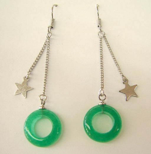 Jade Drop Star Earrings - Culture Kraze Marketplace.com
