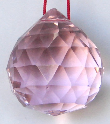 Pink Crystal Balls-50mm Hanging Crystal Ornament - Culture Kraze Marketplace.com