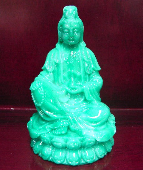 Green Sitting Kwan Yin - Culture Kraze Marketplace.com