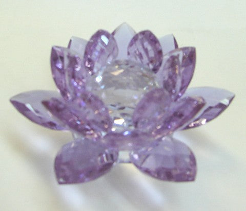Purple Crystal Lotus Flower Decor Ornament - Culture Kraze Marketplace.com