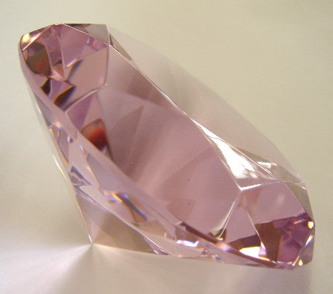 Pink Crystal Paperweight-#60 with stand - Culture Kraze Marketplace.com