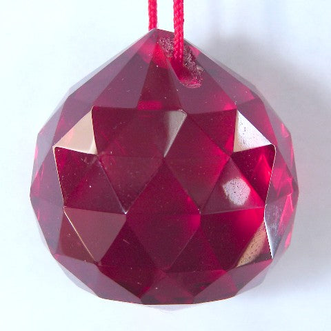 Red Hanging Crystal Balls-30mm - Culture Kraze Marketplace.com
