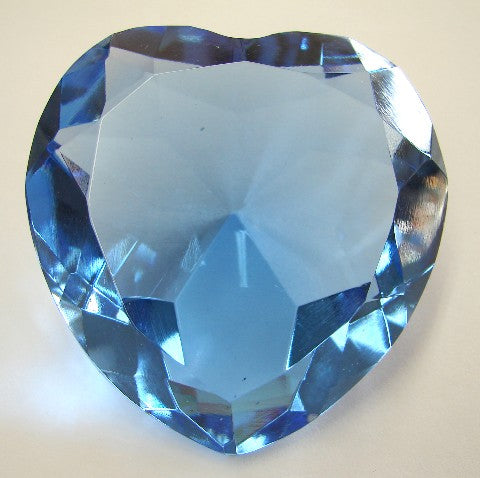 Heart Shape Blue Crystal-#80 without stand - Culture Kraze Marketplace.com