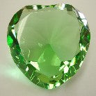 Heart Shape Green Crystal-#60 with metal stand - Culture Kraze Marketplace.com