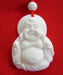 White Jade Gemstone Laughing Buddha Necklace-big - Culture Kraze Marketplace.com
